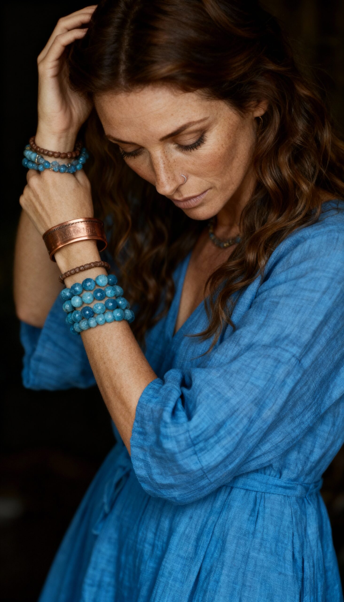 Pulsera Apatita Azul